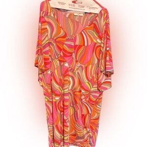 Vibrant Multicolor Swirl Dress